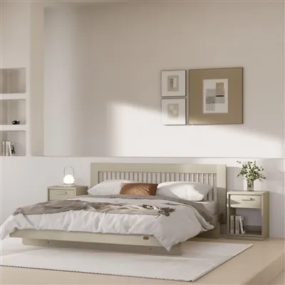 Marco de cama tamaño king de madera